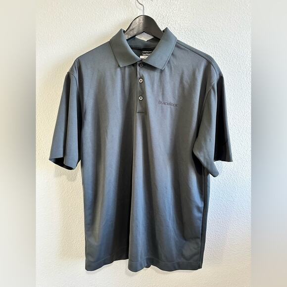 Nike (TWO) Golf Dri-FIT Polo Men Medium Dark Gray And Teal Blue Collared Adult - Picture 16 of 16